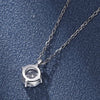 925 Sterling Silver Moissanite Pendant Necklace 1ct-2ct Silvery Hypoallergenic Classic Four Prong Necklace For Women