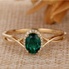 Elegant 14K Gold Plated Ring With Sparkling Green Cubic zirconia Perfect For Daily Wear And Party, Luxury Gift For Women