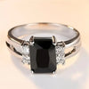 Elegant Promise Ring with Sparkling Square Cubic Zirconia - Perfect for Engagement & Wedding, Luxurious Bridal Jewelry