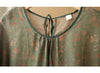 Summer Artistic Vintage Floral Cotton And Linen Shirt