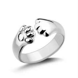 Hot Popular Cute Animal 925 Sterling Silver Jewelry Fashion Personality Cat Claw Temperament Exquisite Opening Rings R090