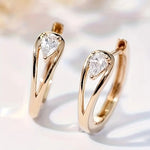 Load image into Gallery viewer, Exquisite Hoop Earrings Copper Jewelry With Geometric zirconia Inlaid Elegant Leisure Style Match Female Daily Outfits
