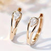 Exquisite Hoop Earrings Copper Jewelry With Geometric zirconia Inlaid Elegant Leisure Style Match Female Daily Outfits