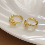 Load image into Gallery viewer, 925 Silver Plated Zircon Round Circle Hoop Earring for Women Minimalist Trendy Jewelry Shiny Accessories eh2031
