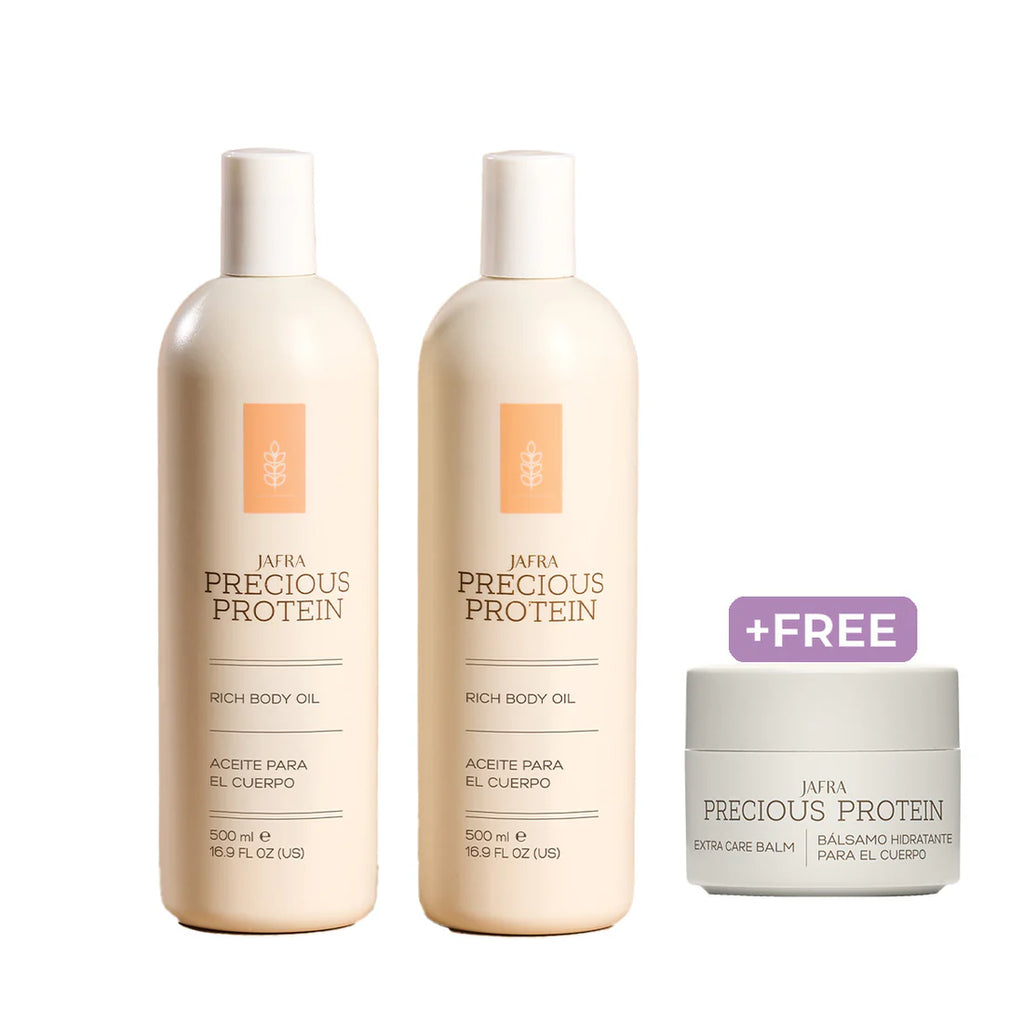 Bonus-Size Precious Protein Body Oil Duo + Gift