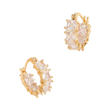 Load image into Gallery viewer, ZAKOL Korean Fashion Hoop Earring Inlaid Shiny Square Crystal Zircon Ear Accessories Party Jewelry for Women
