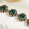 Elegant Vintage-Inspired Rhinestone Flower Bracelet - Perfect for Parties & Everyday Glam