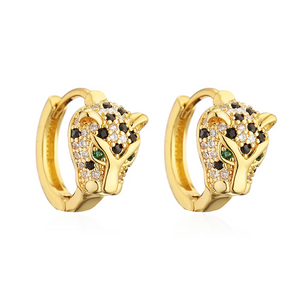 Mafisar New Arrival Classic Gold Plated Delicate Zircon Animal Leopard Earrings High Quality Hip-Hop Style Women Jewelry Gifts