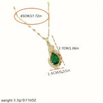Load image into Gallery viewer, 1pc Elegant And Stylish Faux Emerald Pendant Necklace, Perfect As A Gift For Birthdays Or Any Special Occasion
