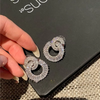 Korean Original Bling Crystal Geometry Exquisite Earrings for Women 2022 New Fashion Statement Earrings Party Jewelry Female