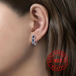 Load image into Gallery viewer, Elegant Chic Synthetic September Gems Hoop Earrings, Perfect for Daily Wear &amp; Special Occasions, Timeless Gift for Her
