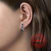 Elegant Chic Synthetic September Gems Hoop Earrings, Perfect for Daily Wear & Special Occasions, Timeless Gift for Her