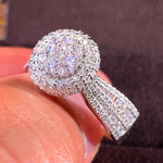 Load image into Gallery viewer, 925 Sterling Silver Wedding Accessories Women's Ring Full Paved Shiny CZ Stone Bow Shaped New Designed Lady Fashion Jewelry
