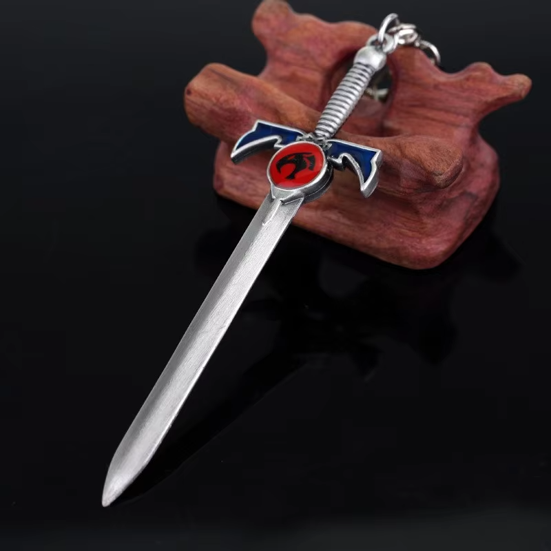 Thundercats Weapon Sword Pendants Key Chain Metal Lion Mark Logo Keychains Key Rings Men Movie Jewelry Key Holder Chaveiro Gift