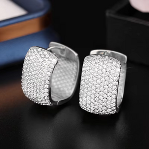 2024 New Arrival Trendy Silver Color Earrings for Women Anniversary Gift Jewelry