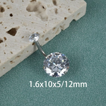 Load image into Gallery viewer, 1Pc Surgical Steel CZ Crystal Navel Piercing Curved Barbell Belly Button Rings Helix Cartilage Piercing Body Jewelry
