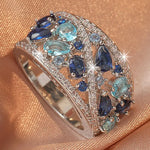 Load image into Gallery viewer, Luxurious Boho Chic Zirconia Finger Ring - Exquisite Design, Durable, Comfortable to Wear, Suitable for Women, Perfect Birthday Party or Wedding Gift, Elegant Accessory
