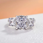 Load image into Gallery viewer, 2024 Geometric Cubic Zirconia Crystal Rings for Women Temperament Bridal Wedding Accessories Luxury Female Party Jewelry
