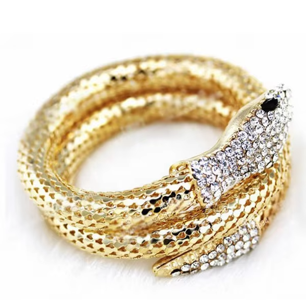 2022 new snake-shaped bracelet punk exaggerated fashion multi-layer full diamond multi-strand snake bracelet