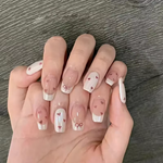 Load image into Gallery viewer, 24Pcs Glossy Almond-Shaped Full Cover French Nail Tips with Romantic Red Heart Design Press-On Nail for Women Valentine Nail Art
