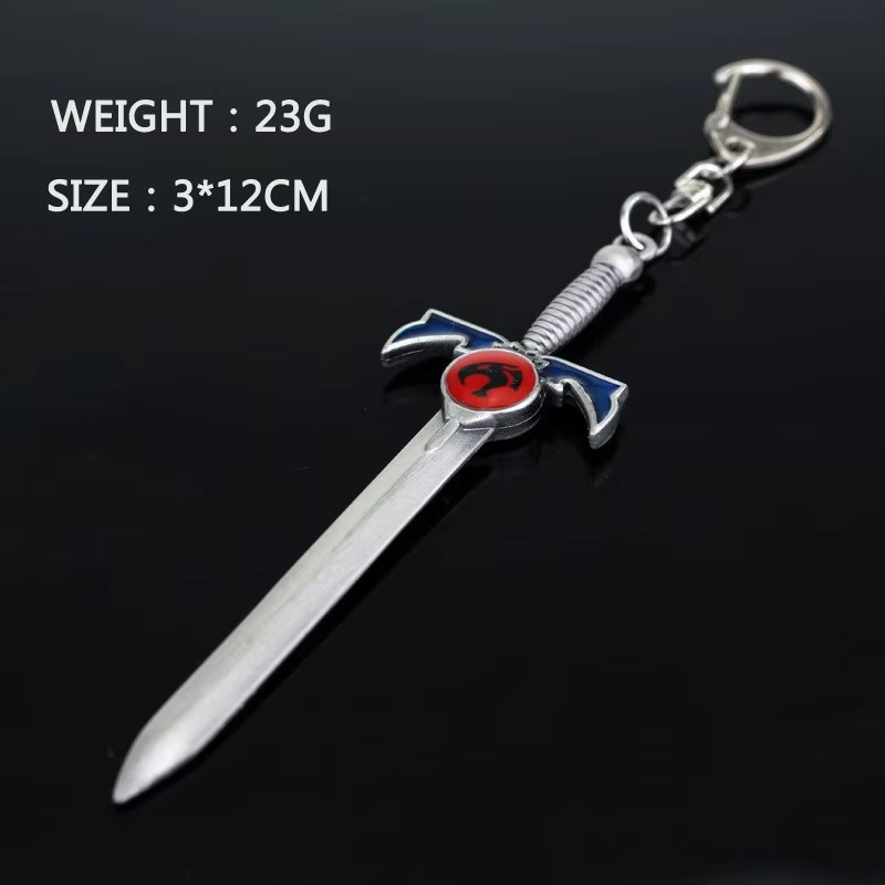 Thundercats Weapon Sword Pendants Key Chain Metal Lion Mark Logo Keychains Key Rings Men Movie Jewelry Key Holder Chaveiro Gift