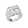 Irregular Square Zircon Rings For Women Stainless Steel Geometric Opening Ring Trend Wedding Party Fashion Jewerly Gift 2024