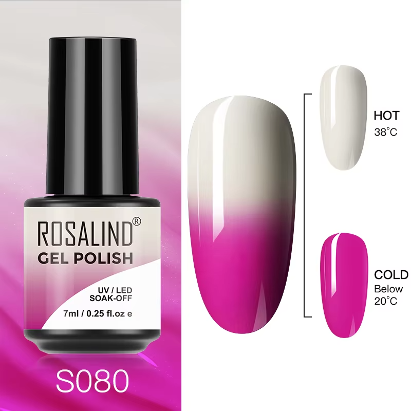 ROSALIND UV Thermal Nail Polish Glitter Sequins Effect Color Change Gel Varnis All For Manicure Nails Art Semi Permanent Gellak