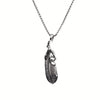 Fashion Style Pendant Stainless Steel Feather Necklace, Nostalgic Gift For Men And Women