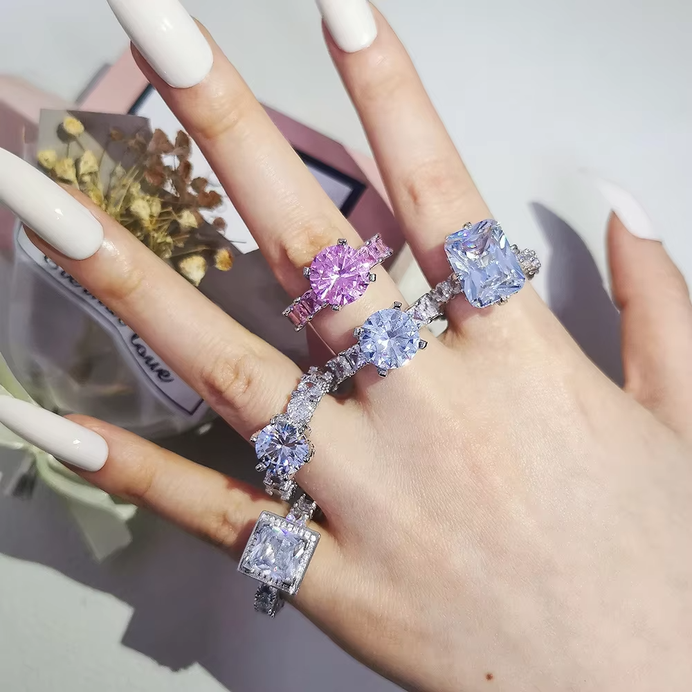 2024 arrival luxury vintage retro silver color designer engagement ring for women party lady gift finger jewelry wholesale r6014