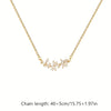 Stainless Steel Chain Flower Petals Shape Pendant Zircon Necklace For Women Luxury Zircon Necklace Female Jewelry Gift
