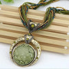 Unique Handwoven Rice Bead Necklace - Bohemian Chic Round Gemstone Pendant - Vintage Inspired Casual Unisex Accessory for Everyday Wear - Handmade with Love