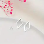 Load image into Gallery viewer, Geometric Open Frame Design Stud Earrings – Vintage Luxury Style Daily &amp; Vacation Wear, Copper Ear Needle, Nickel Free Plating, No Mosaic – Versatile Dual-Wear Ear Pendants
