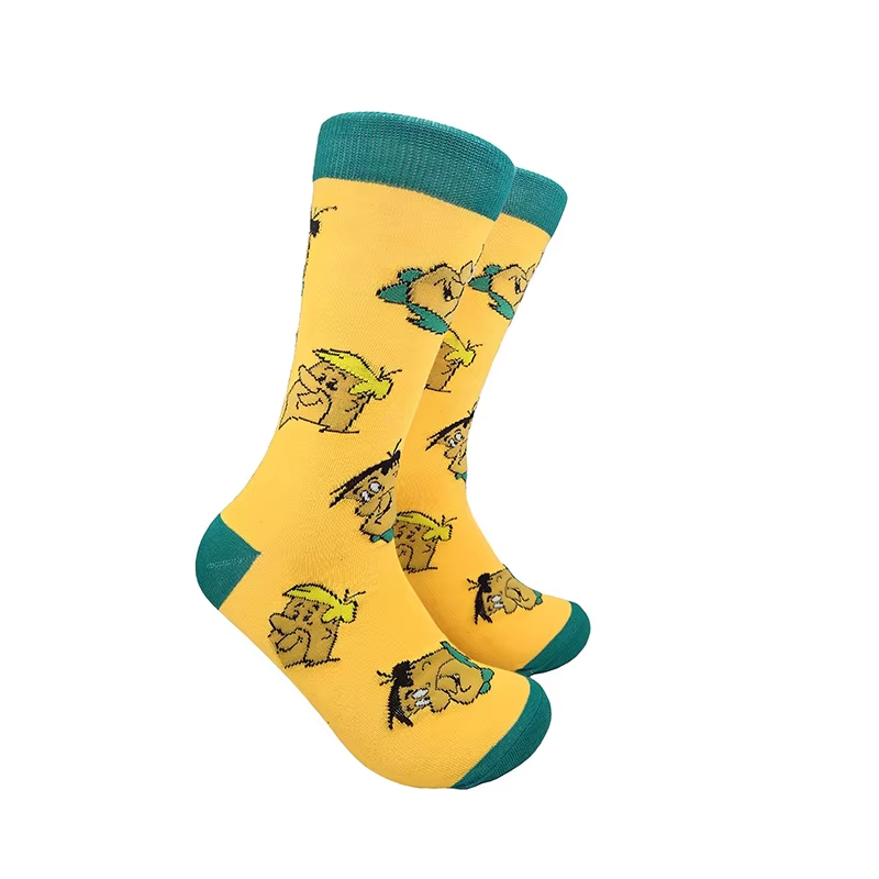 Men fashion socks anime funny socks hip hop personality anime socks cartoon fashion skarpety high quality sewing pattern socks