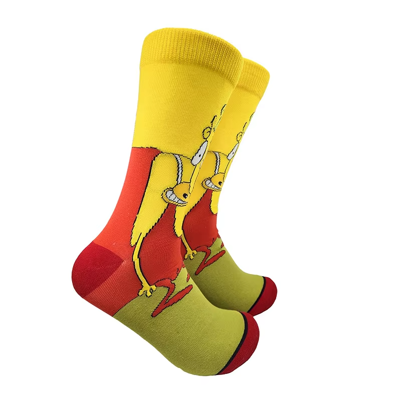 Men fashion socks anime funny socks hip hop personality anime socks cartoon fashion skarpety high quality sewing pattern socks