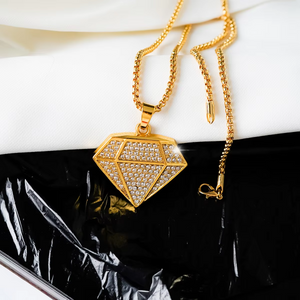 Miami Multiple Design Rhinestone Alloy Pendant Necklace Men Hip Hop Chain Jewelry