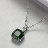 Hot Selling Explosive Style Necklace Stainless Steel Chain Jewelry Green Zircon Clavicle Chain