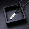 Fashion Simple Feather Titanium Steel Necklace Stainless Steel Feather Pendant