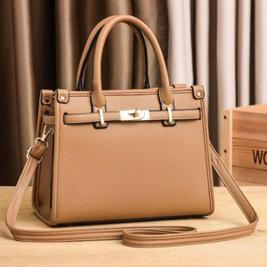 2024 New Solid Color Lychee Pattern Shaped Large Capacity Single Shoulder Diagonal Cross Western Style Versatile Women's Bag