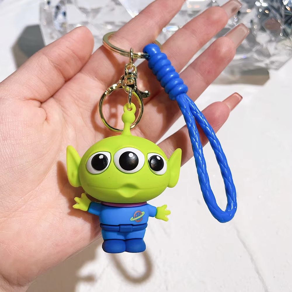 Disney Toy Story Keychains Anime Buzz Lightyear Woody Lotso Keyring Collection D
