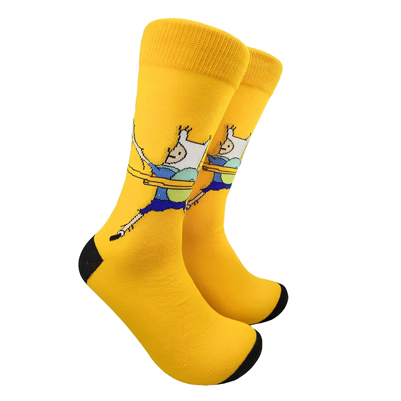 Men fashion socks anime funny socks hip hop personality anime socks cartoon fashion skarpety high quality sewing pattern socks