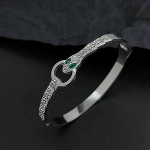 New gypsophila snake shape zircon stainless steel gold-plated bracelet, high quality