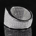 Load image into Gallery viewer, Business Men's Fashion Shining Luxury White Zircon Ring Wedding Engagement Party Jewelry Gift
