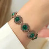 Elegant Vintage-Inspired Rhinestone Flower Bracelet - Perfect for Parties & Everyday Glam