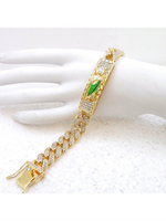 Load image into Gallery viewer, St. Jude Sparkling Rhinestone Hip Hop Bracelet for Everyday Wear Party and Gift Giving
