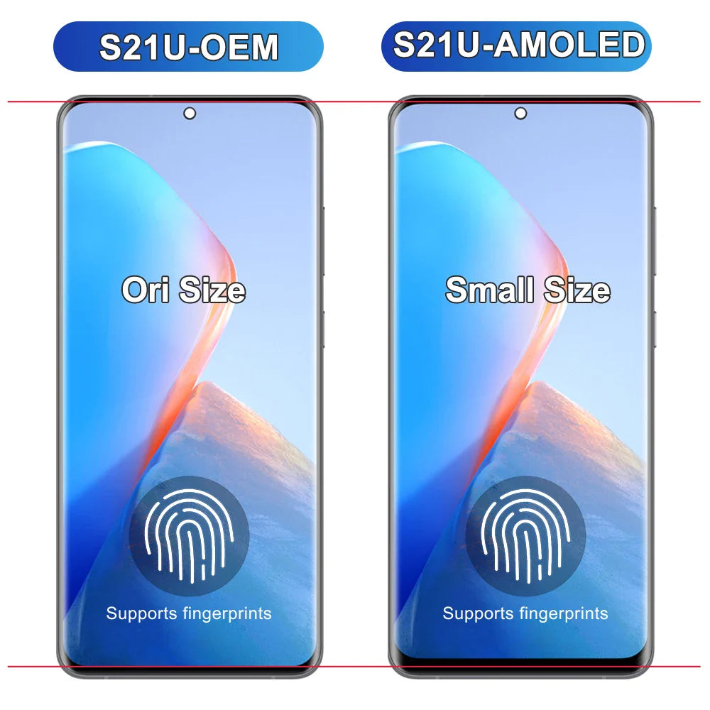 S21 Ultra AMOLED Screen with Fingerprints for Samsung Galaxy S21 Ultra 5G G998B G998B/DS Lcd Display Touch Screen Assembly