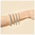 Load image into Gallery viewer, Silver Color Elastic Stainless Steel Bracelet Metal Ball 2/4/5/6/8/10mm Beaded Chain Bracelet For Women Men High Quality Jewelry
