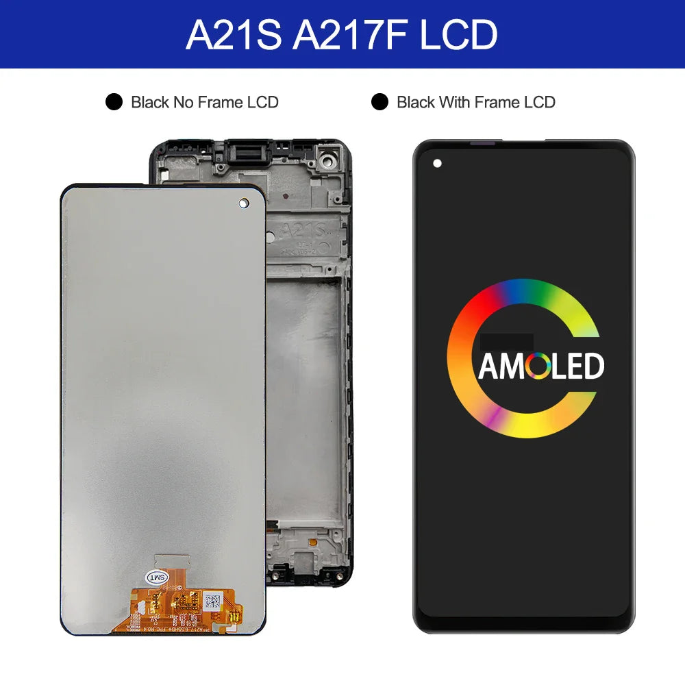 6.5'' Tested LCD For Samsung A21S SM-A217FN/DS LCD Display Touch Screen Digitizer With Frame For Samsung A21S 2020 lcd