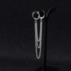 Kpop Punk Tassel Chain Earrings For Men Women Stainless Steel Metal Bar Pendant Geometric Drop Earrings Party Hip Hop Jewelry