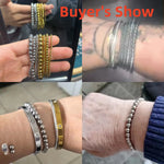 Load image into Gallery viewer, Silver Color Elastic Stainless Steel Bracelet Metal Ball 2/4/5/6/8/10mm Beaded Chain Bracelet For Women Men High Quality Jewelry
