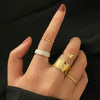 8Pcs/set Fashion Boho Crystal Joint Ring Set For Women Geometric Knuckle Finger Rings Female Bohemia Wedding Party Jewelry Gifts